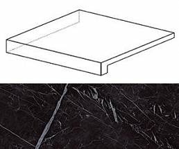 Marvel Nero Marquina Scalino Ang. Sx (ATED) 33x33 Керамогранит Atlas Concorde