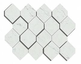 Marvel Carrara Pure Mosaico Esagono 3D (AS4A) 28,2X35,3 Керамогранит Atlas Concorde